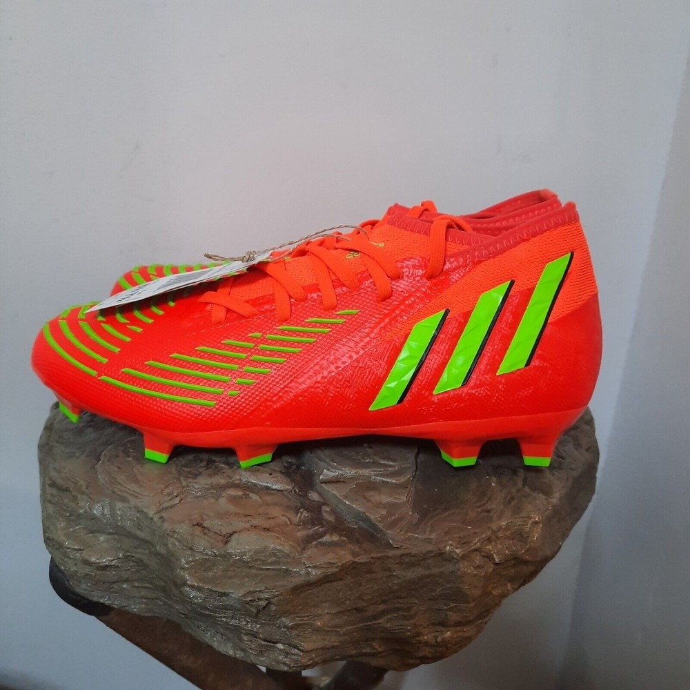 NWT Adidas Predator Edge .2 FG Soccer Cleats Red Green Men's Size 6.5
